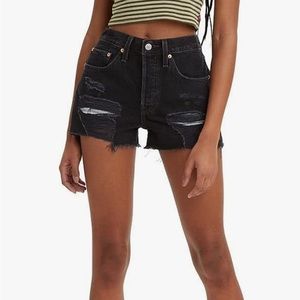 Levi's black denim shorts - 31